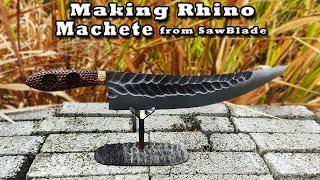 ️ Making Texture Rhino Machete from Saw Blade