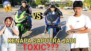 PARAH BANGET! SAPUTRA TIBA TIBA JADI TOXIC SAMPE NANTANGIN ARIK BALAPAN MOTOR?! | Mikael TubeHD