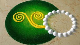 Simple Rangoli Design For Festival | Rangoli Design | Easy Rangoli | Relaxing Videos | Top Rangolis