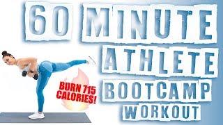 60 Minute Athlete Boot Camp With Dumbbells Workout Burn Calories! 