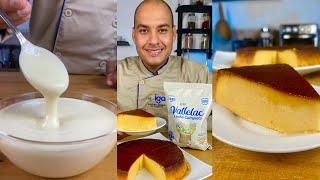 LECHE CONDENSADA CON TAN SOLO 2 INGREDIENTES  Y ASÍ PODER ELABORAR ESTE QUESILLO DE AUYAMA 