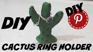 DIY Clay Cactus Ring Holder - DIY Pinterest