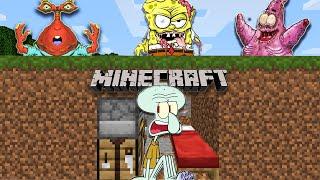 Minecraft Speedrunner VS 4 Hunters - Spongebob Animation