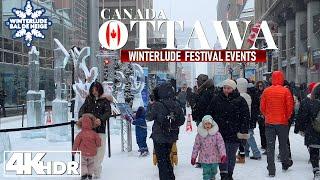 Ottawa Canada  Winterlude Festival 18 Feb 2024 Events in 4K UHD (HDR) 60 fps