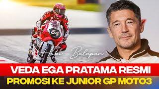 kejutan baru! veda ega pratama resmi~promosi junior gp moto3~gantikan arbi aditama~bos honda bangga