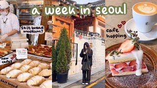 seoul vlog  cafe hopping (salt bread bakery), birthday, what i eat (ramen & galbi), hanok village