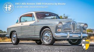 One of only a handful left? 1957 Alfa 1900 Primavera by Boano!