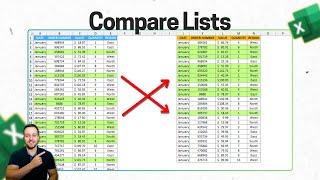 Compare Excel Lists to Find Differences and Similarities | Easy Method