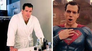 Henry Cavill finally shaved mustache (shooting in Shazam?)