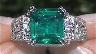 Certified Muzo Mined Colombian Emerald & Diamond Ring Solid 14K White Gold