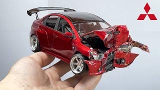 Crashed my Mitsubishi Evolution X Crash test to scale