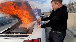 Audi R8 - Пожар в центре города! Самодельный Бугатти #7