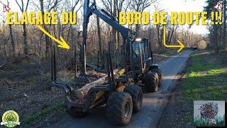 Elagage du bord de route : ️Porteur Ponsse et Pelleteuse Hyundai️Laraise Elagage