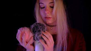 ASMR | soft Loofah & Mic Blowing to fall asleep - no talking, Blue Yeti