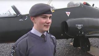 Maksim Ferguson becomes youngest person to receive RAF wings at 14