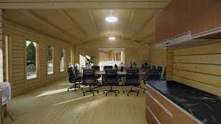 Timber Cabin Classroom-Conference Room / 14 x 7 m / 88 mm / 93 m2