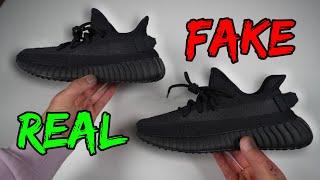 REAL VS FAKE!  ADIDAS YEEZY 350 V2 ONYX SNEAKER COMPARISON!