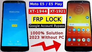 Moto E5 / E5 Play FRP Bypass 2023 (XT-1944-1921) FRP Lock Remove | Google Account Unlock Without PC