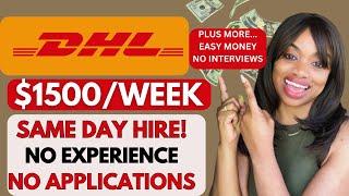 DHL Is Hiring Remote! Get Paid $1500/WK I Start Same Day-No Applications No Experience WFH Jobs 2025