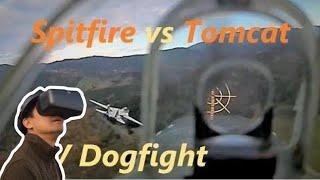 Immersive Head Tracking FPV Dogfight from cockpit of RC Spitfire vs F-14 Tomcat 