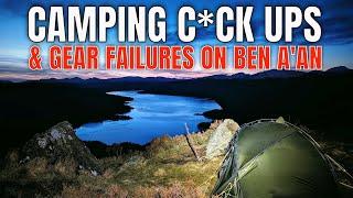 #324 Camping C*CK UP & Gear Fail | Nortent Vern 1 On Ben A'an |