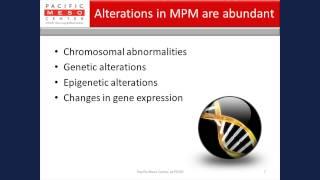 Irina Ianculescu, PhD - The Role of Genes and Molecular Mechanisms in Mesothelioma