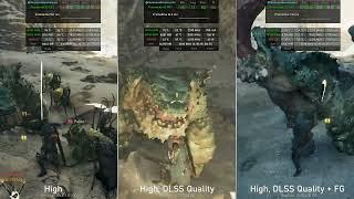 RTX 4070 Super + 5800X3D - Monster Hunter Wilds Beta | 1080p | Native vs DLSS-Q vs DLSS-Q+FG