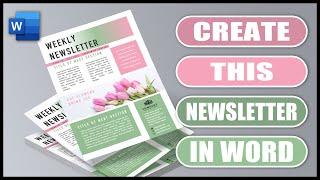 How to Create This Newsletter in Word | CREATIVE VIDEOS