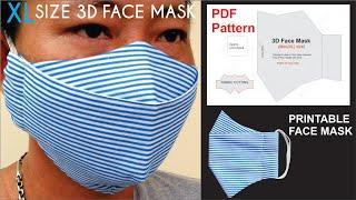 How To Make L Size 3D Face Mask Pattern | PDF 3D Face Mask Pattern | Printable Pattern