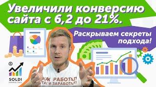 Разработка сайта для продвижения   Как УВЕЛИЧИТЬ КОНВЕРСИЮ сайта, лендинга с 6,2% до 21%?