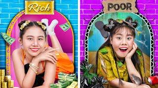 Poor Girl Vs Rich Girl In The Incredible Room Makeover Challenge! Cheap Vs Expensive Room Decoration