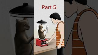 Cat in blender Part 5  #shorts #cat #viralvideo #story