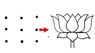 How To Make A Lotus Drawing Easy | How To Draw A Lotus Flower Very Easy Step by step