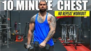 CRAZY 10 Minute No Repeat Chest Workout | Home or Gym | Light or Heavy