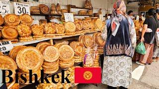 Market Bazaars in Bishkek,Kyrgyzstan [4K60fps]-Osh Bazaar July 2023