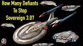 How Many Defiants VS USS Archangel MK3 Sovereign - Star Trek Starship Battles