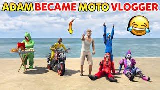 Adam Became Moto Vlogger | Gta x Freefire | Gta 5 In Telugu | Comedy Episode #9