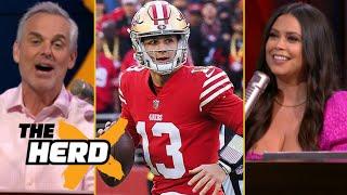 THE HERD | Olsen reveals Griese's incredible praise of 49ers QB Brock Purdy - Colin reacts