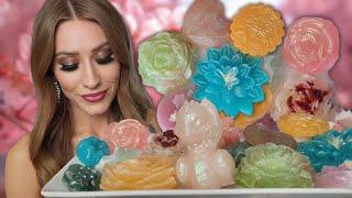 ASMR | Trying *NEW* Sakura Crystal Candy!! ️ (Mukbang)