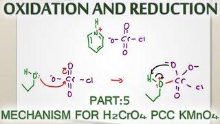 Alcohol Oxidation Mechanism with H2CrO4, PCC and KMnO4
