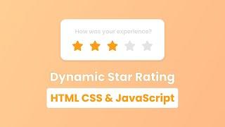 How to Create Star Rating in HTML CSS & JavaScript