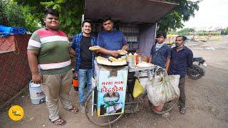 Two Brothers Selling Hot Dog On his Cycle Rs. 50/- Only l Rajkot Street Food