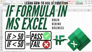 How To Use IF Function In Excel | Logical IF Formula In Excel for beginner's