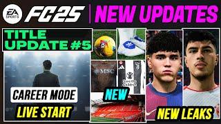 EA FC 25 NEWS - NEW CONFIRMED Title Update #5, Real Faces & Career Mode Additions 