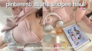 PINTEREST STUFFS SHOPEE HAUL : tweed blazer, tube top, bags, perfumes, tumblr, etc ౨ৎ⋆ ˚｡⋆