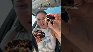 eating a whoopie pie in maine on my birthday