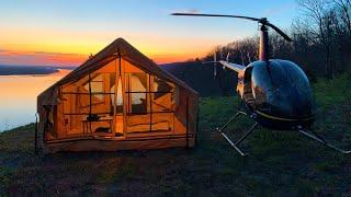 Awesome Flying and Camping on a High Cliff. Panda M Inflatable Tent by RBM Outdoors