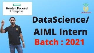 HP hiring full time Data science/AIML Intern  | Batch 2021 |