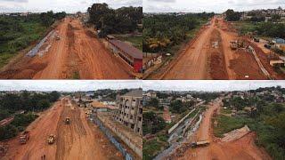 Progress On The New Bekwai Roundabout To Santasi Roundabout Road Project.