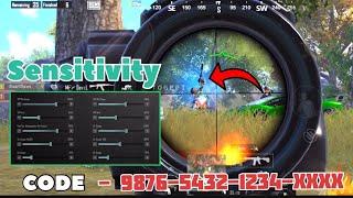 BGMI BEST  SENSITIVITY SETTINGS | BGMI SENSITIVITY CODE TODAY | BGMI ZERO RECOIL SENSITIVITY CODE